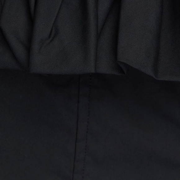 Ulla Johnson | Lila cold-shoulder gathered cotton-poplin mini dress In Black 2 - Picture 11 of 11